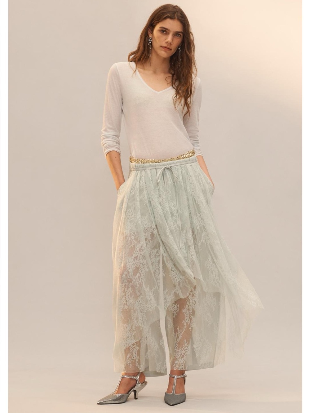 NWT Zara Limited Edition Combined Lace Pants